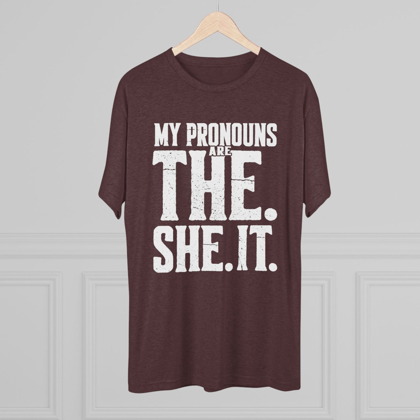 The She It Pronouns Crew Tee