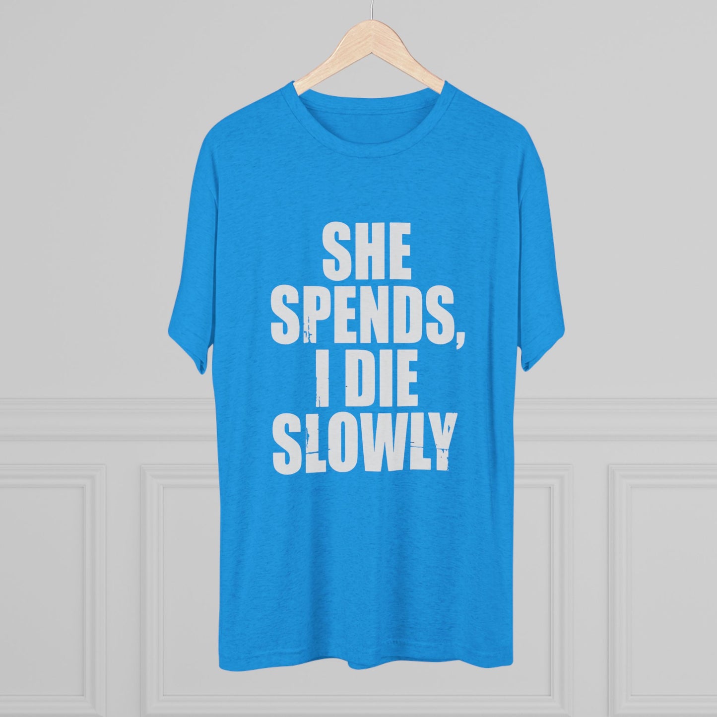 She Spends I Die Slowly T‑Shirt — Subtle Goth Graphic Tee
