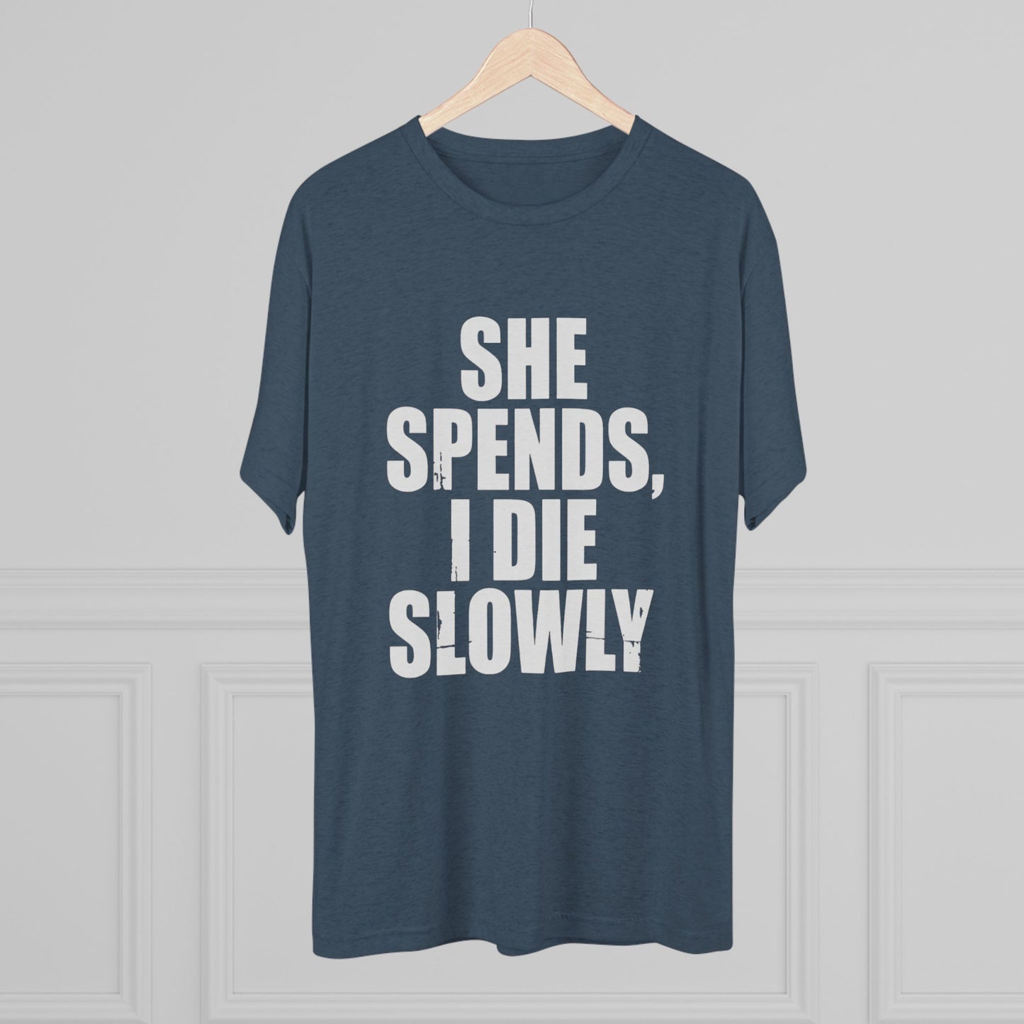 She Spends I Die Slowly T‑Shirt — Subtle Goth Graphic Tee