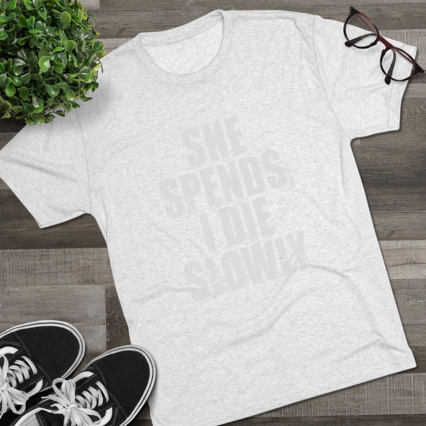 She Spends I Die Slowly T‑Shirt — Subtle Goth Graphic Tee