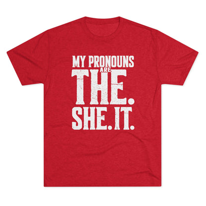 The She It Pronouns Crew Tee