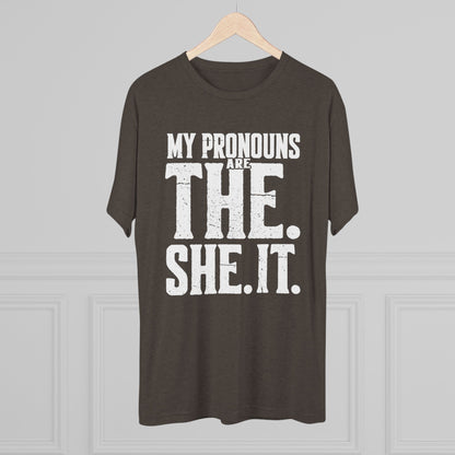 The She It Pronouns Crew Tee