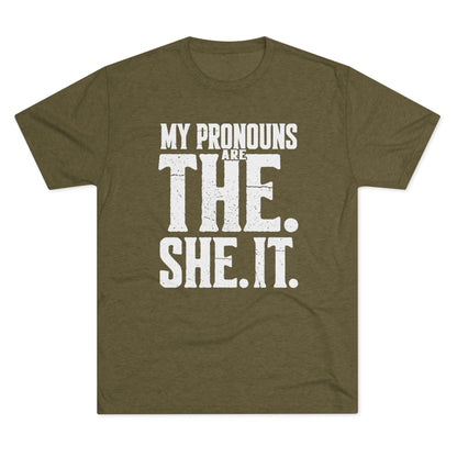 The She It Pronouns Crew Tee