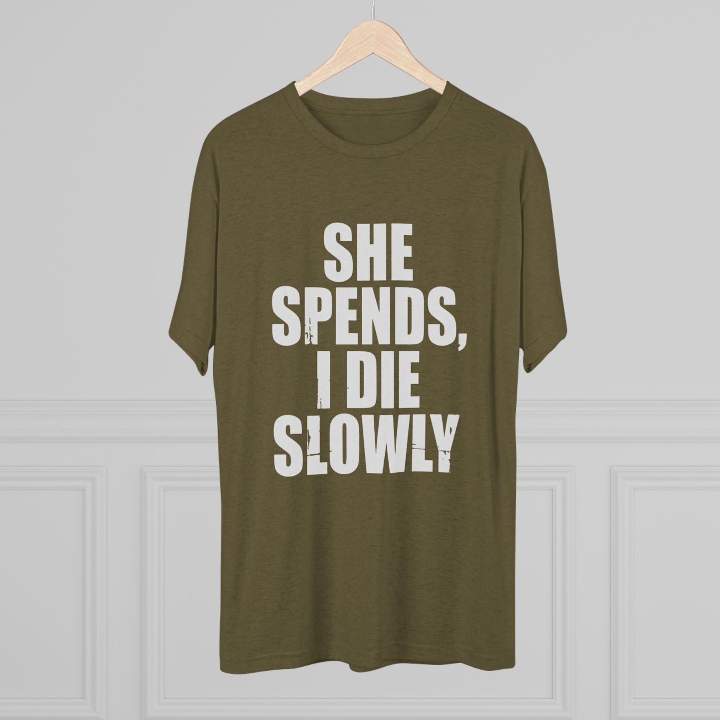 She Spends I Die Slowly T‑Shirt — Subtle Goth Graphic Tee