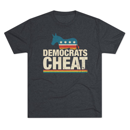 "Democrats Cheat" Distressed Flag Donkey Tee