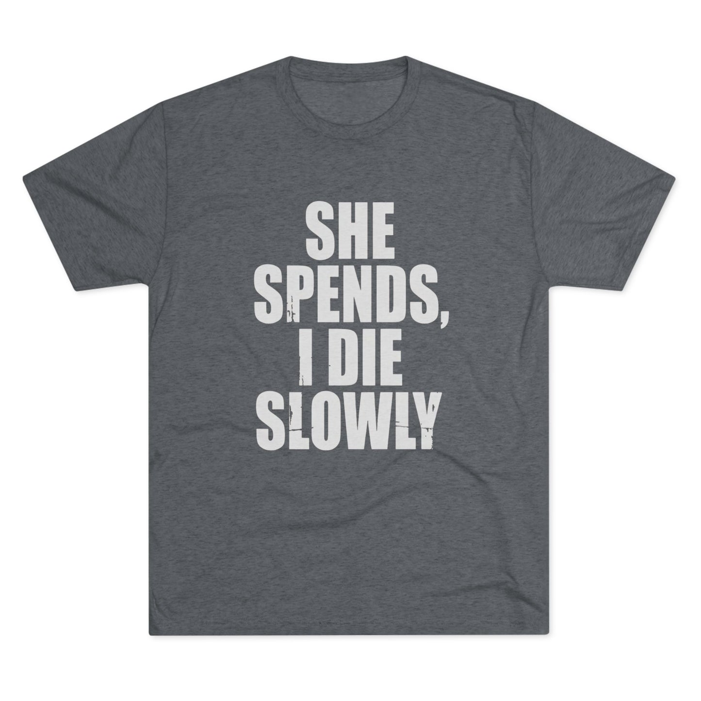She Spends I Die Slowly T‑Shirt — Subtle Goth Graphic Tee