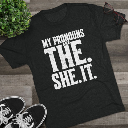 The She It Pronouns Crew Tee