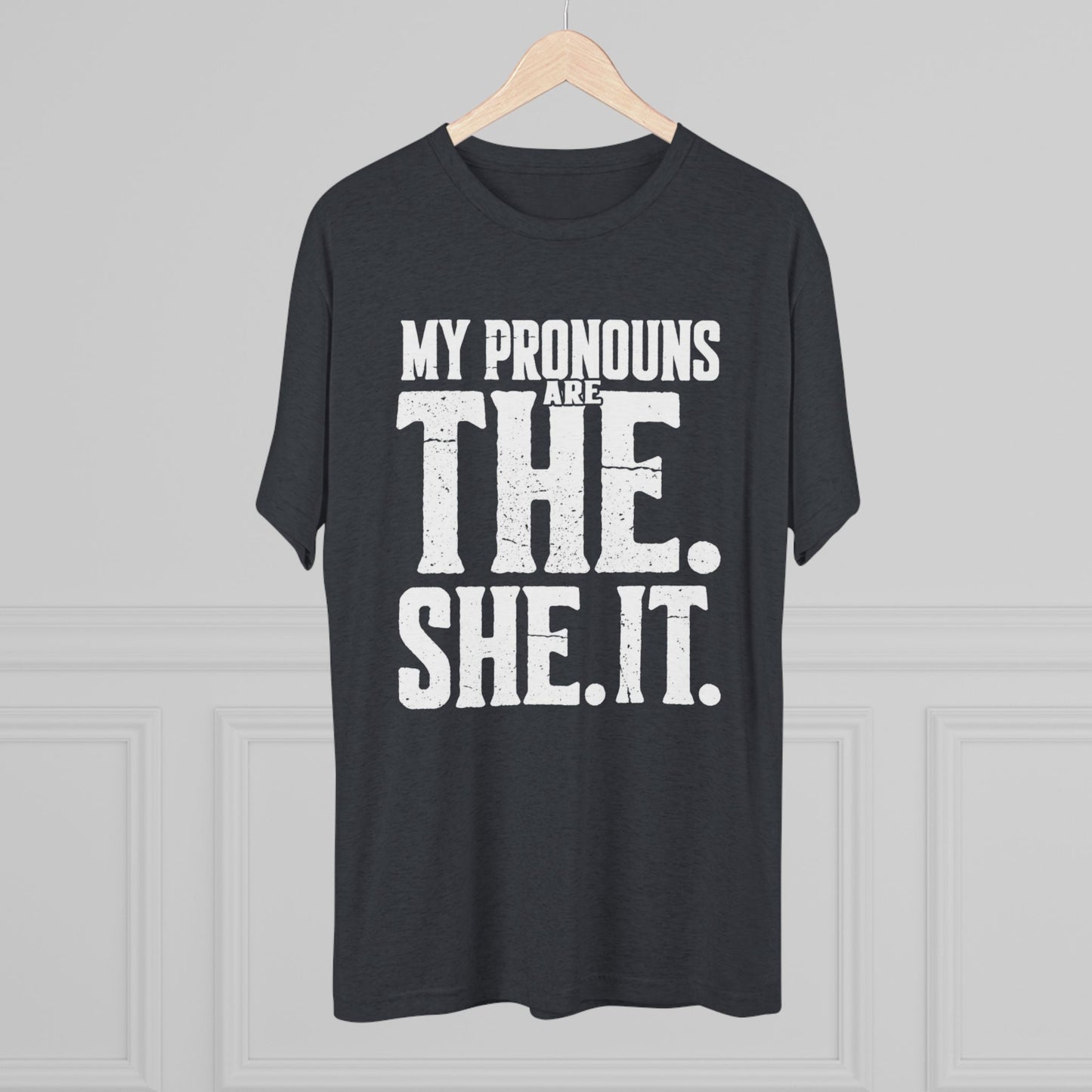 The She It Pronouns Crew Tee