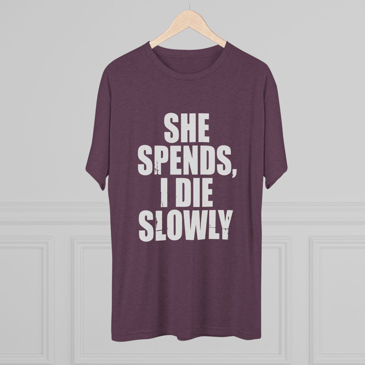 She Spends I Die Slowly T‑Shirt — Subtle Goth Graphic Tee