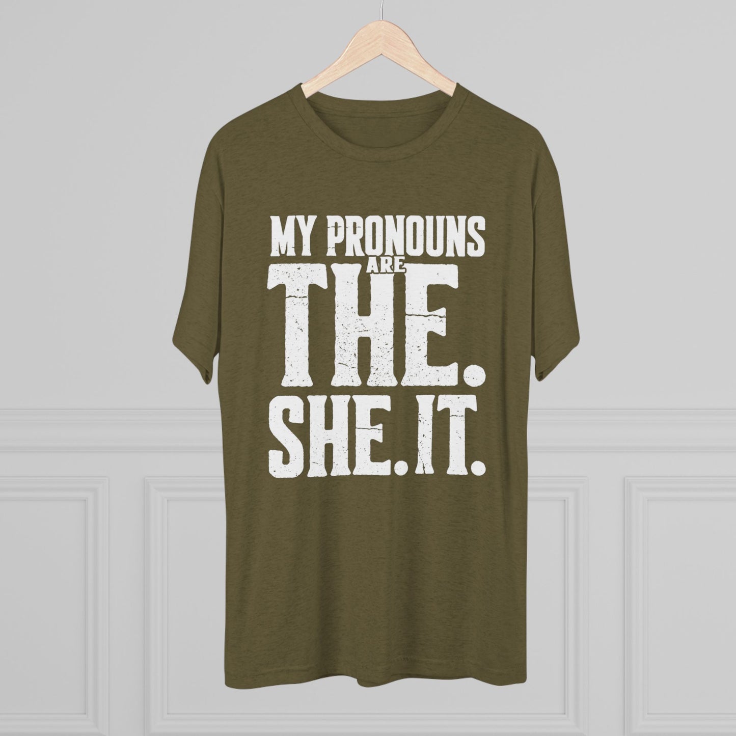 The She It Pronouns Crew Tee