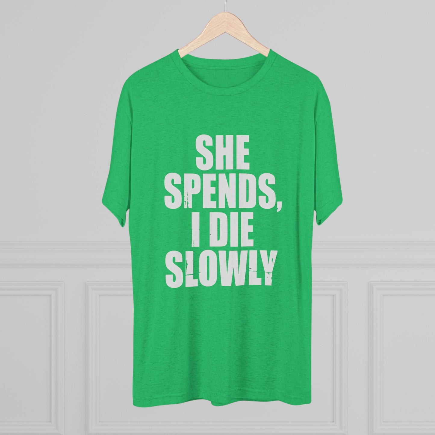 She Spends I Die Slowly T‑Shirt — Subtle Goth Graphic Tee