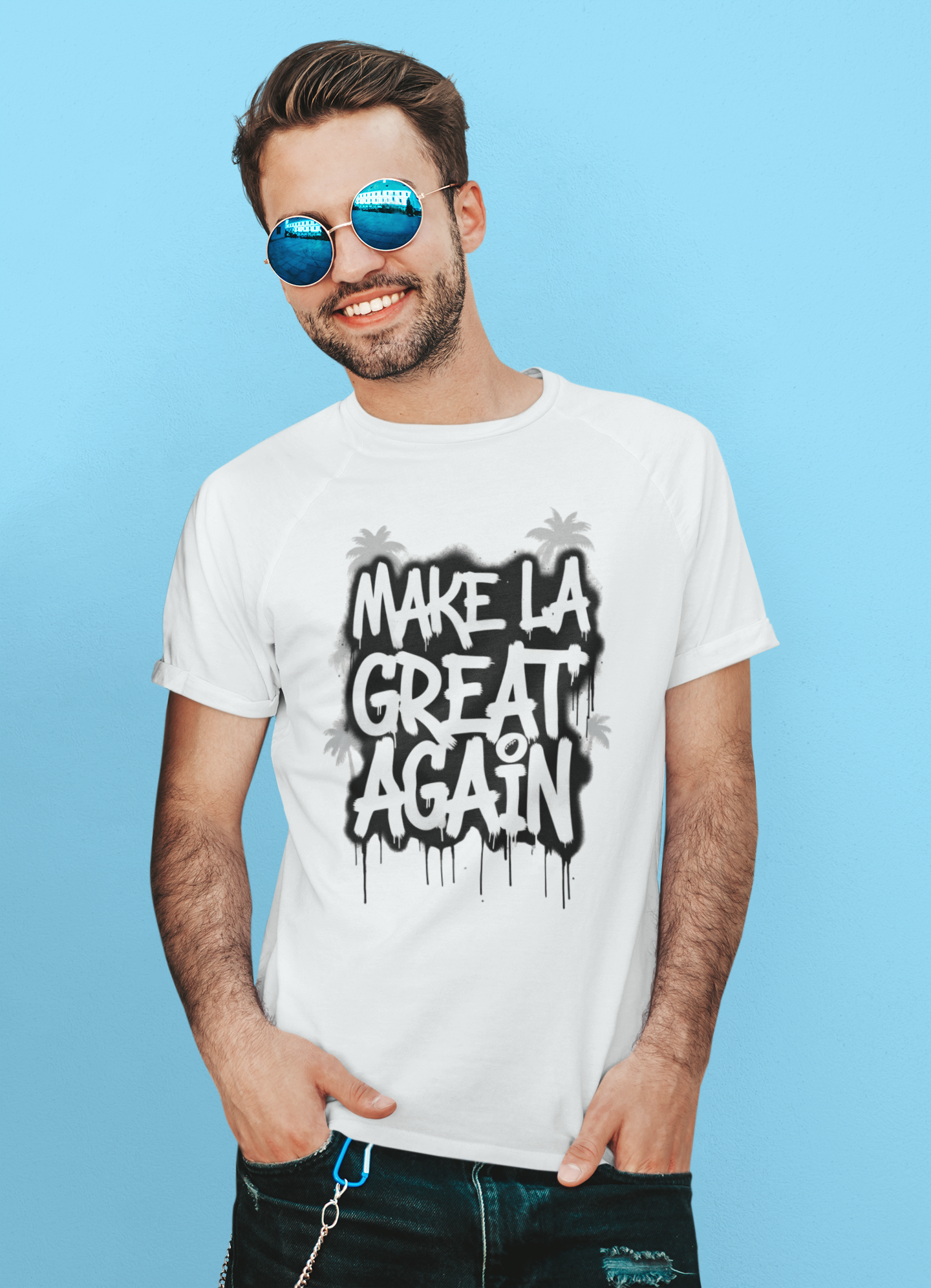 Make LA Great Again T-Shirt — Graffiti Palm City Tee