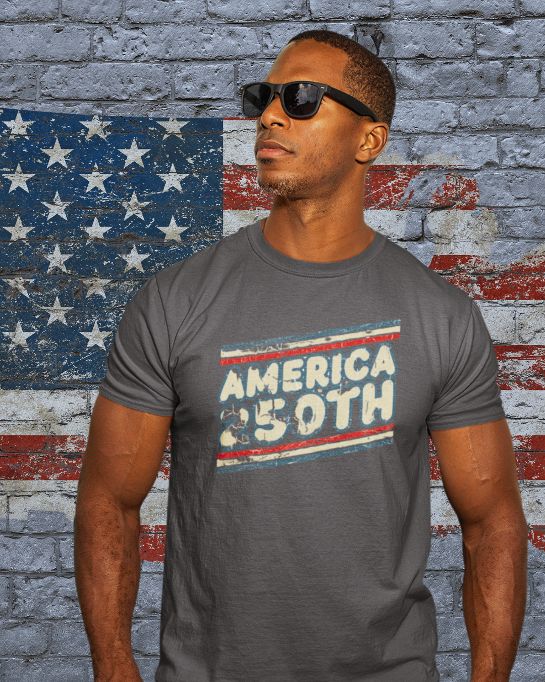 America 250th Vintage Tee — 250th Anniversary Patriotic T-Shirt