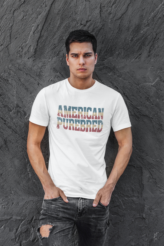 American Purebred T-Shirt — Vintage Flag Graphic Tee
