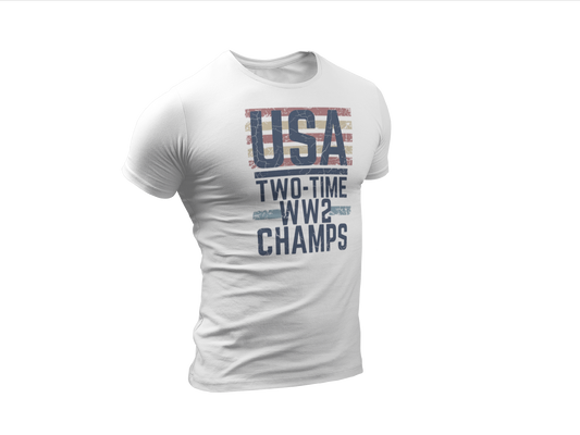 USA Two-Time WW2 Champs T-Shirt