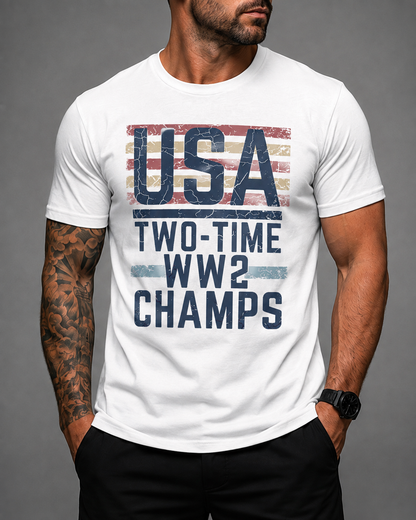 USA Two-Time WW2 Champs T-Shirt