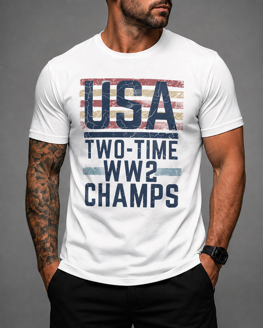USA Two-Time WW2 Champs T-Shirt