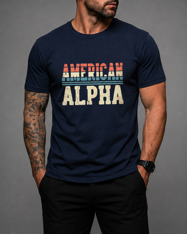 American Alpha Vintage Flag Tee
