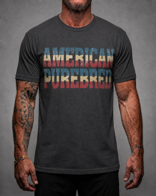 American Purebred T-Shirt — Vintage Flag Graphic Tee