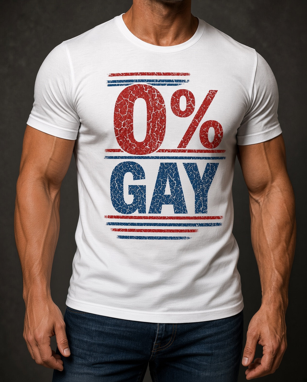 0% Gay — Retro Vintage Shirt