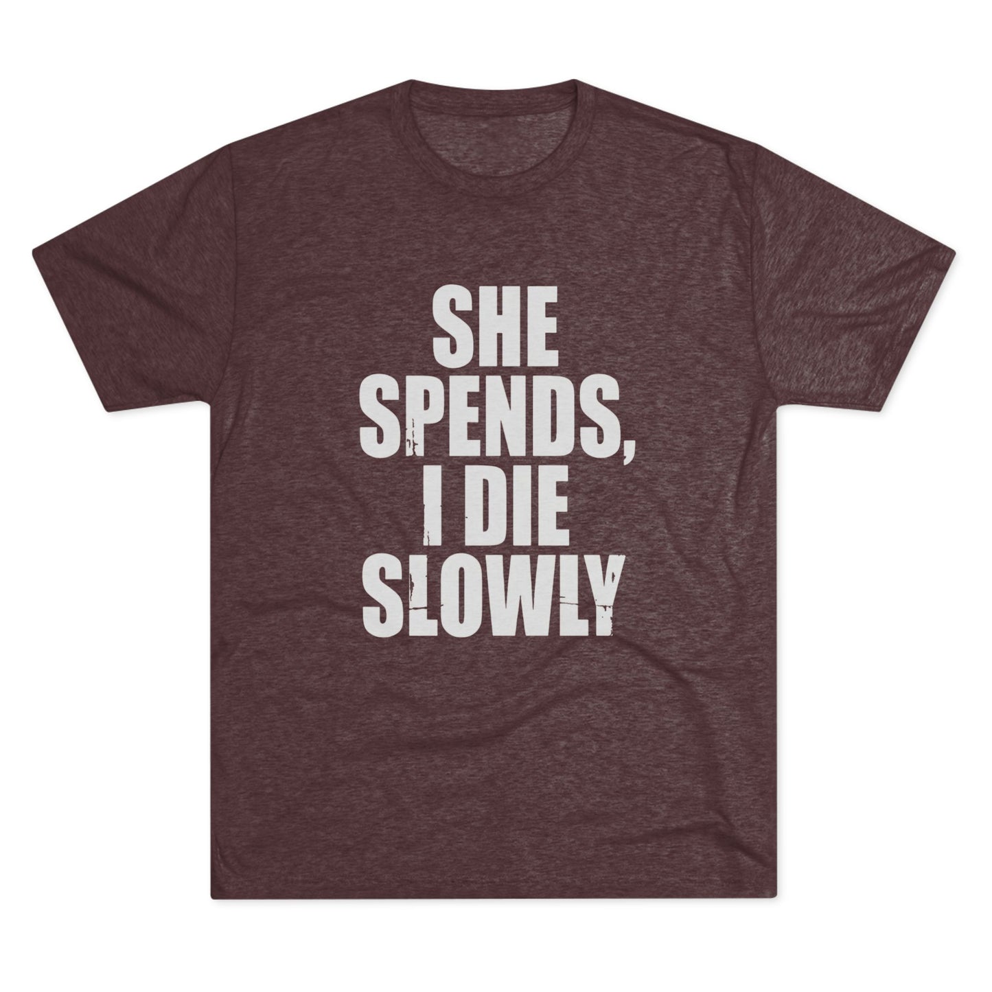 She Spends I Die Slowly T‑Shirt — Subtle Goth Graphic Tee