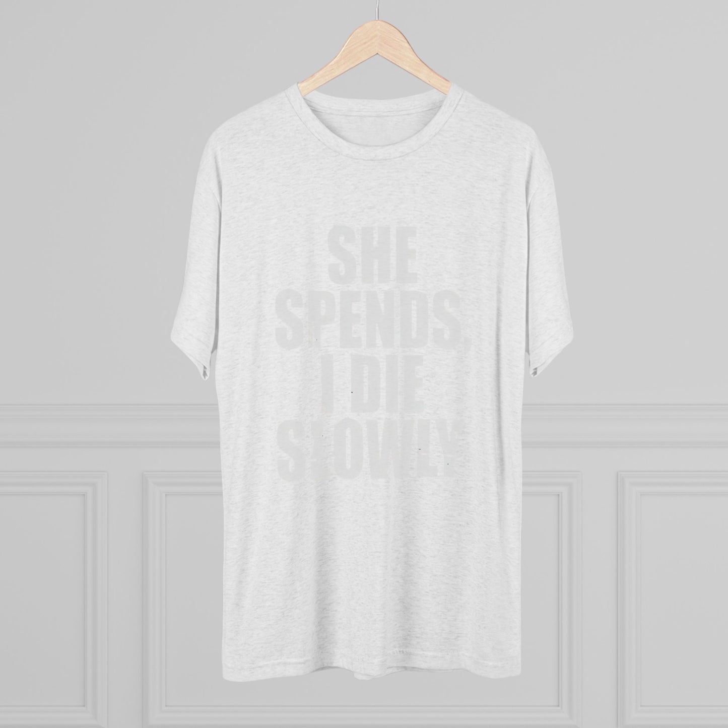 She Spends I Die Slowly T‑Shirt — Subtle Goth Graphic Tee