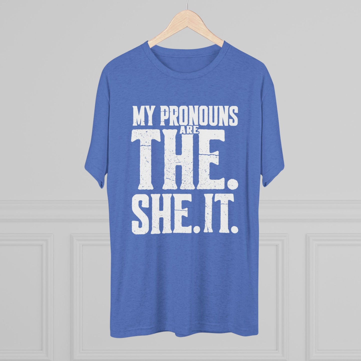 The She It Pronouns Crew Tee