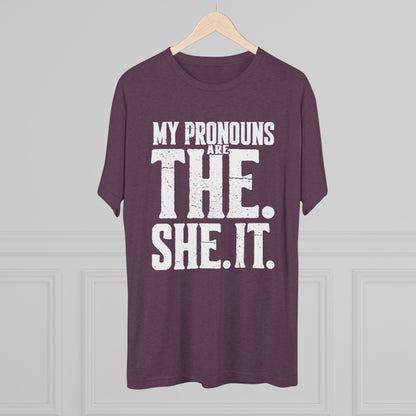 The She It Pronouns Crew Tee
