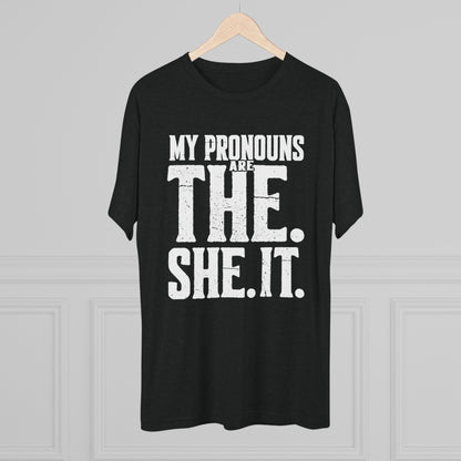 The She It Pronouns Crew Tee