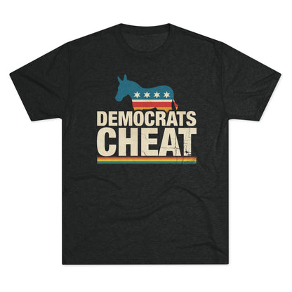 "Democrats Cheat" Distressed Flag Donkey Tee