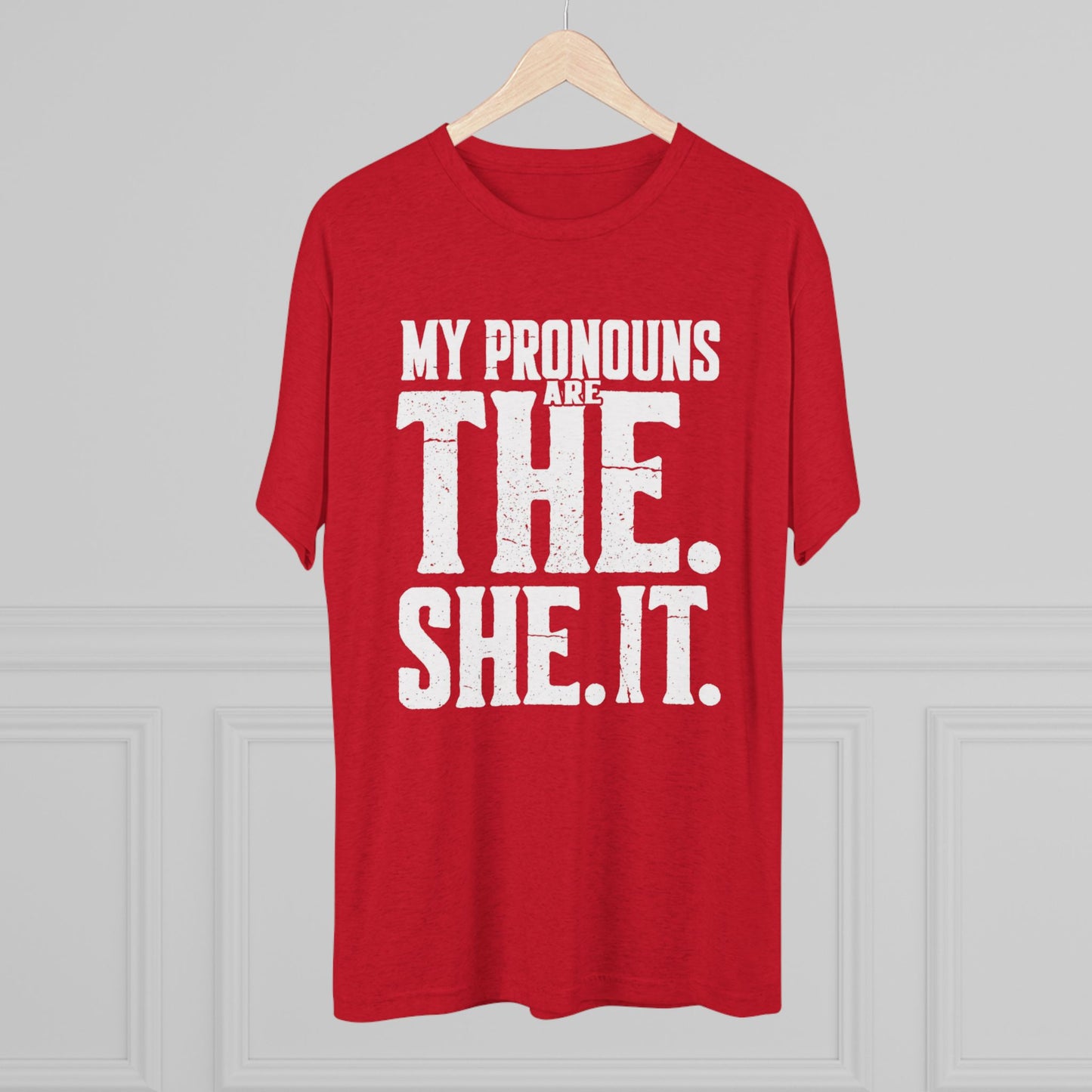 The She It Pronouns Crew Tee