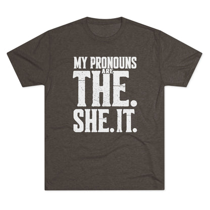 The She It Pronouns Crew Tee