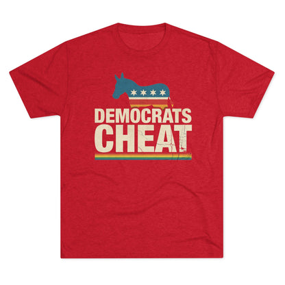 "Democrats Cheat" Distressed Flag Donkey Tee