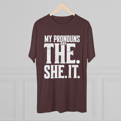 The She It Pronouns Crew Tee