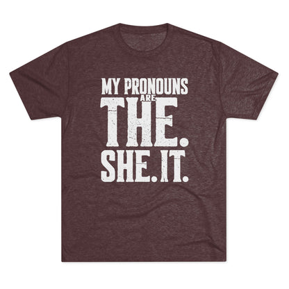 The She It Pronouns Crew Tee