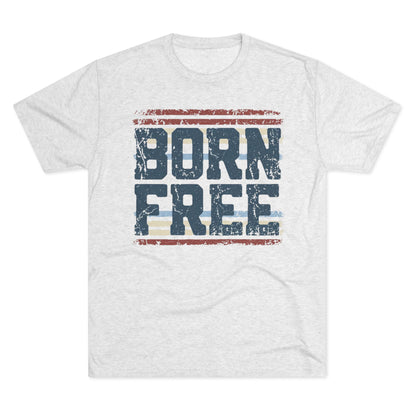 Born Free Vintage Tee — Patriotic Distressed Graphic Shirt