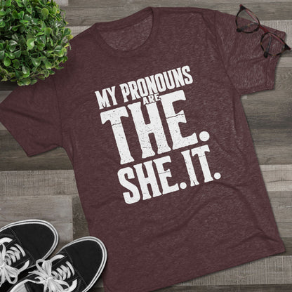 The She It Pronouns Crew Tee