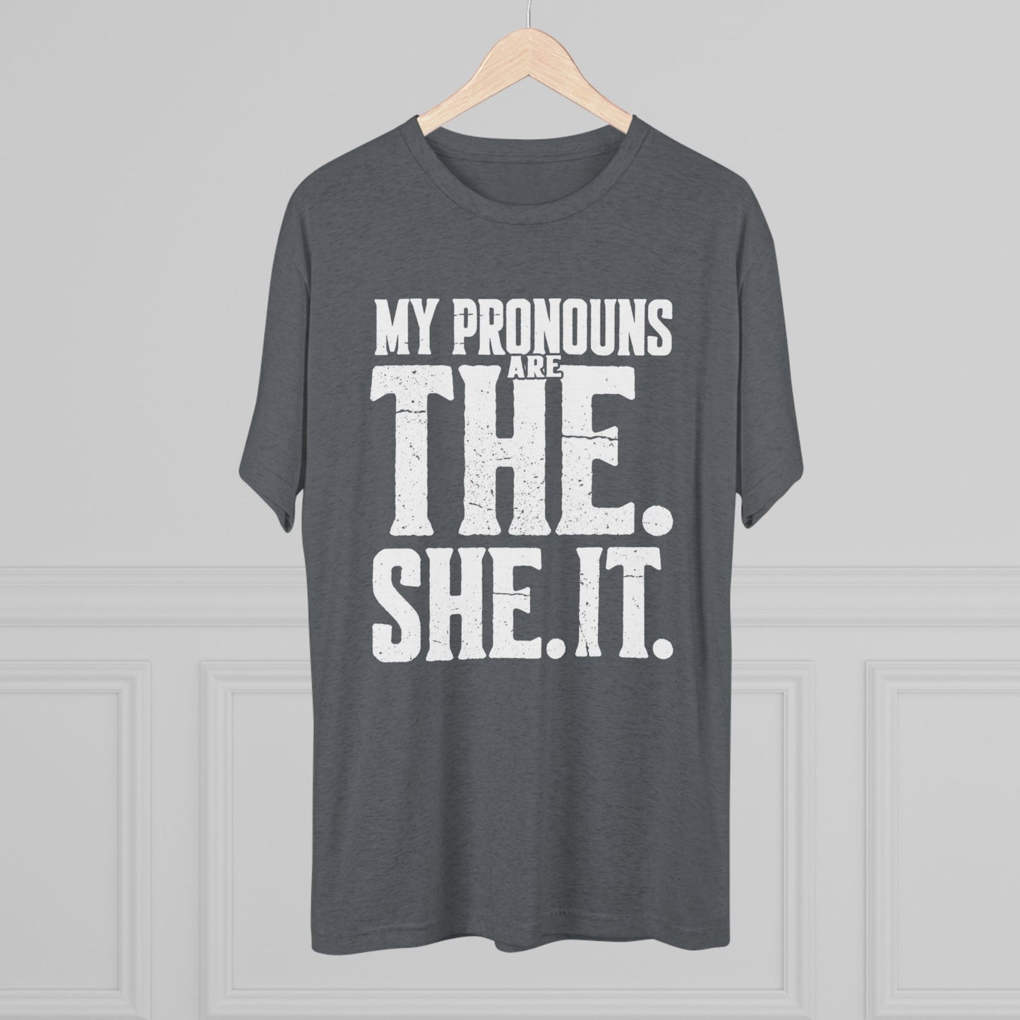 The She It Pronouns Crew Tee