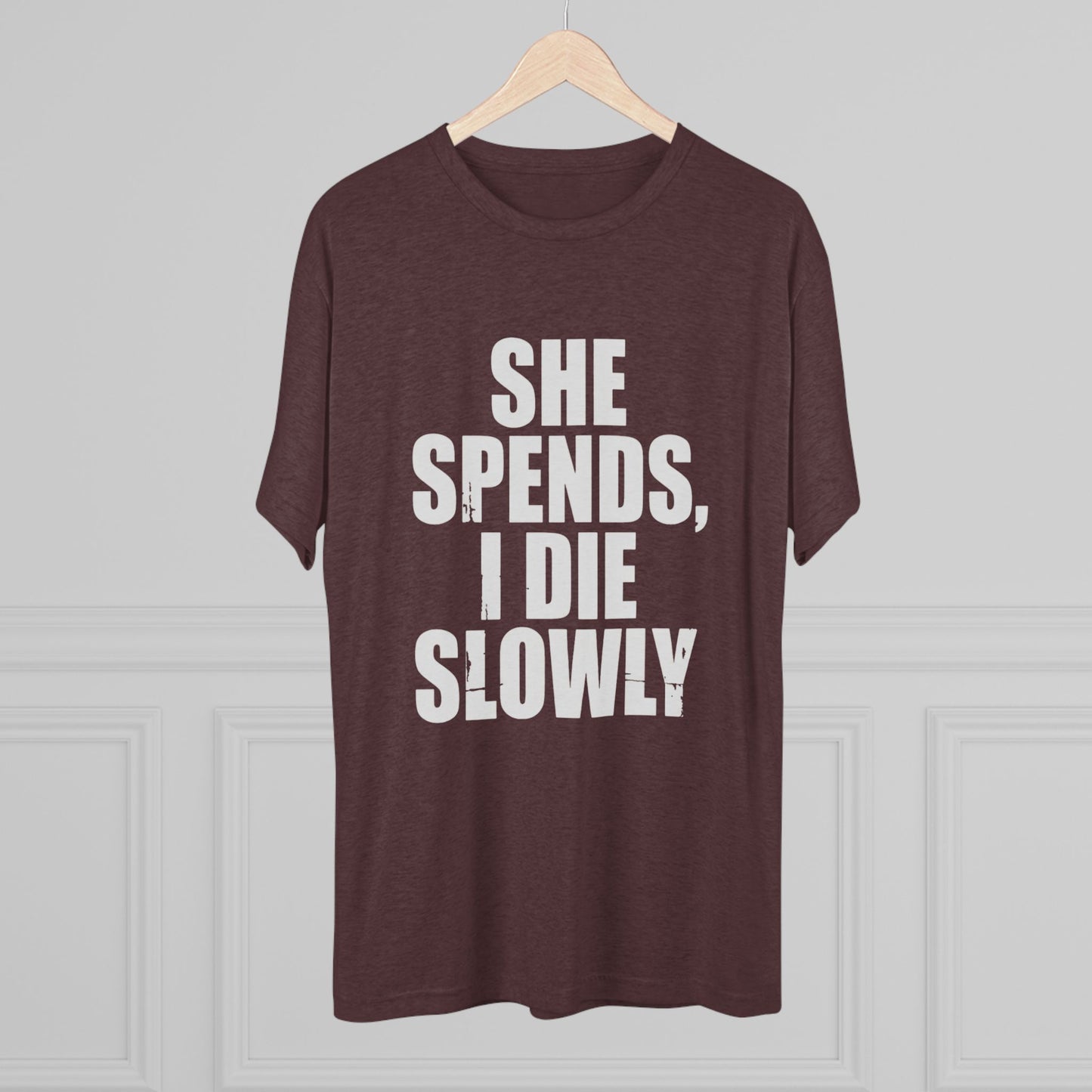 She Spends I Die Slowly T‑Shirt — Subtle Goth Graphic Tee
